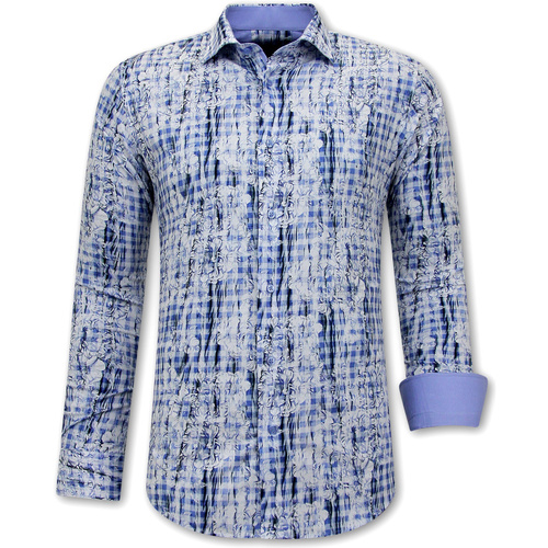 textil Hombre Camisas manga larga Gentile Bellini Flor Hombre Azul