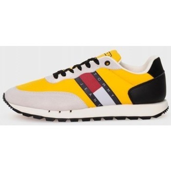 Zapatos Hombre Zapatillas bajas Tommy Hilfiger TOMMY JEANS LEATHER RUNNER Amarillo