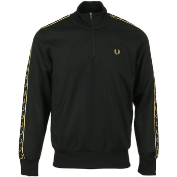 textil Hombre Sudaderas Fred Perry Taped Half Zip Track Top Negro