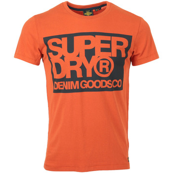 textil Hombre Camisetas manga corta Superdry Denim Goods Co Print Tee Naranja