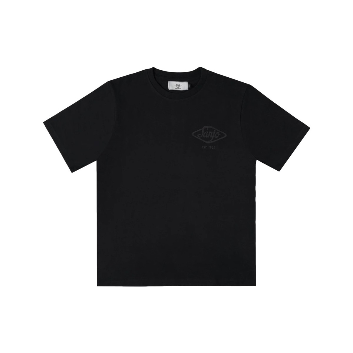 textil Hombre Tops y Camisetas Sanjo Flocked Logo T-Shirt - All Black Negro