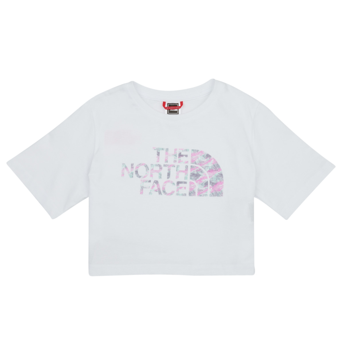 textil Niña Camisetas manga corta The North Face Girls S/S Crop Easy Tee Blanco