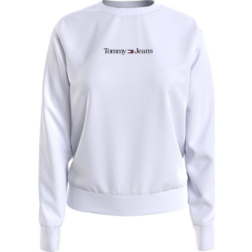 textil Mujer Sudaderas Tommy Jeans Reg Serif Linear Sweater Blanco
