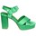 Zapatos Mujer Botas Xti sandalia plataforma raso Verde