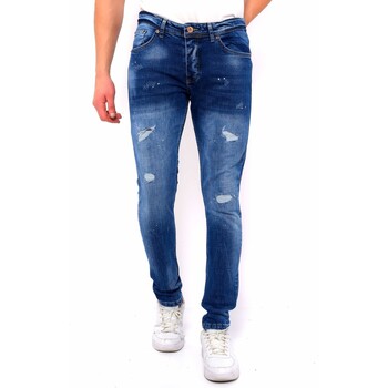 textil Hombre Vaqueros slim True Rise Slim Fit Jeans Salpicaduras De Azul