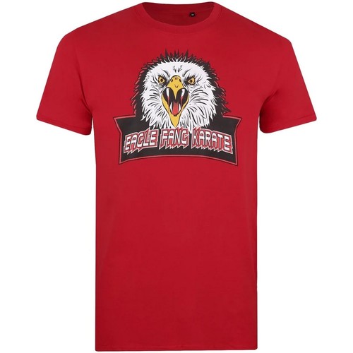 textil Hombre Camisetas manga larga Cobra Kai Eagle Fang Rojo