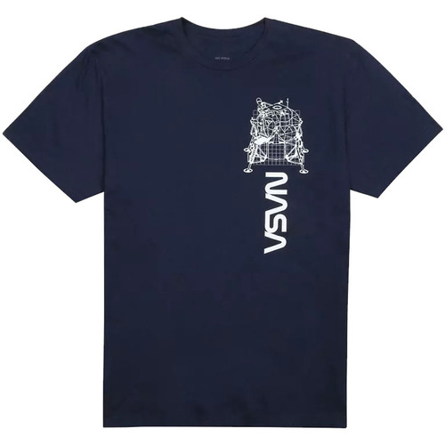 textil Camisetas manga larga Nasa Shuttle Schematic Azul