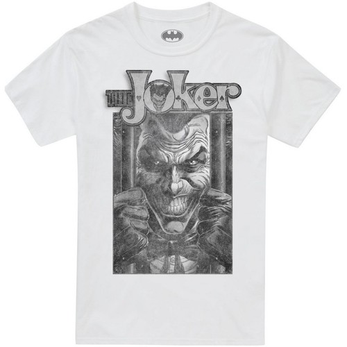 textil Hombre Camisetas manga larga The Joker Behind Bars Blanco