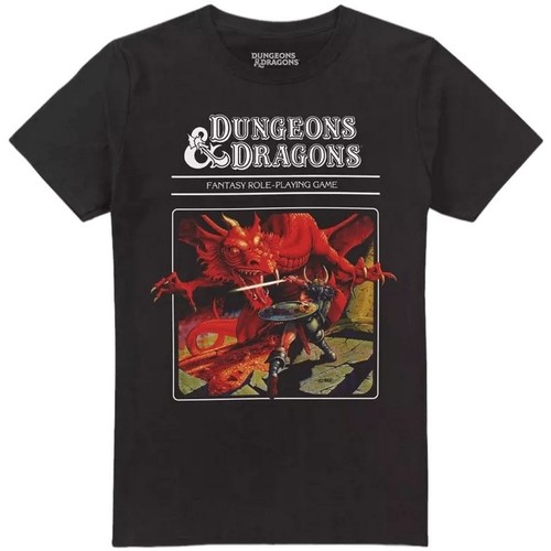 textil Hombre Camisetas manga larga Dungeons & Dragons Original Negro