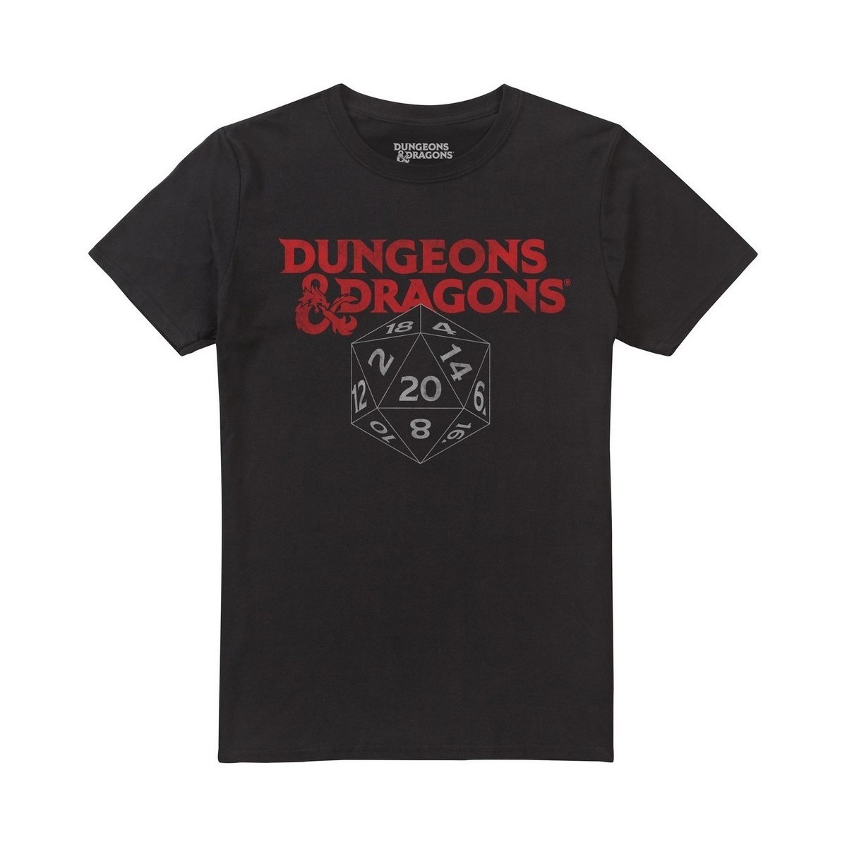 textil Hombre Camisetas manga larga Dungeons & Dragons D20 Negro