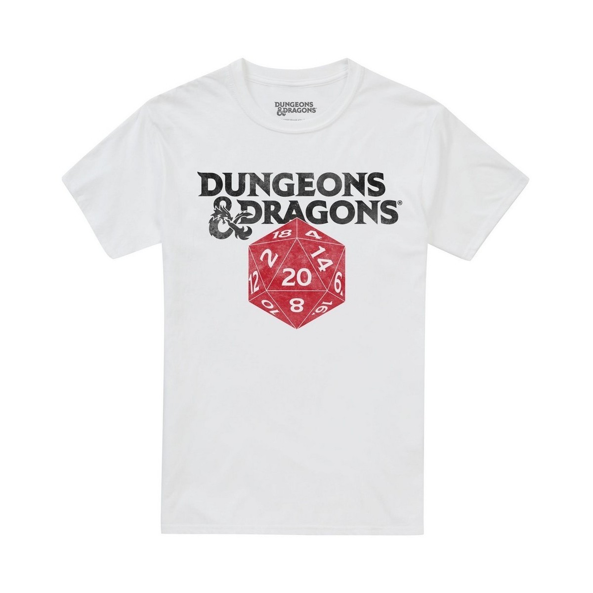 textil Hombre Camisetas manga larga Dungeons & Dragons D20 Blanco