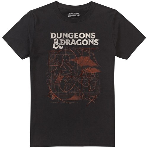 textil Hombre Camisetas manga larga Dungeons & Dragons TV1784 Negro