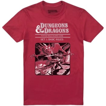 textil Hombre Camisetas manga larga Dungeons & Dragons  Rojo