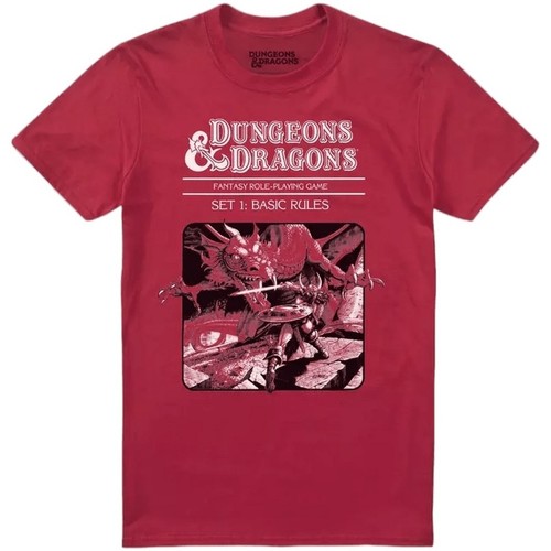 textil Hombre Camisetas manga larga Dungeons & Dragons Basic Rules Rojo