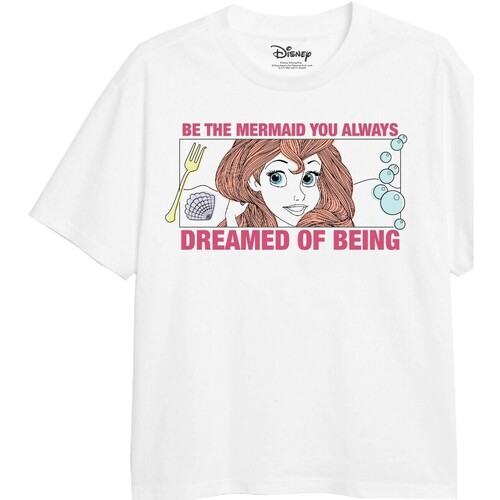 textil Niña Camisetas manga larga The Little Mermaid Dreaming Blanco