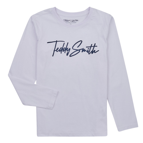 textil Niño Camisetas manga larga Teddy Smith T-EVAN ML JR Blanco