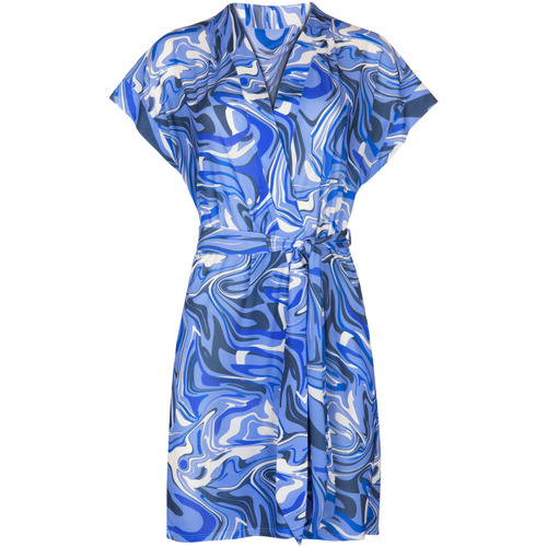 textil Mujer Vestidos Lisca Vestido de verano manga corta con cinturón Palma Azul