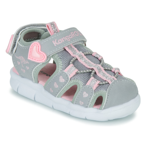 Zapatos Niña Sandalias de deporte Kangaroos K-Mini Gris / Rosa