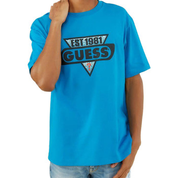 textil Hombre Tops y Camisetas Guess  Azul