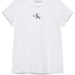 textil Niña Camisetas manga corta Calvin Klein Jeans IG0IG01470 YAF Blanco