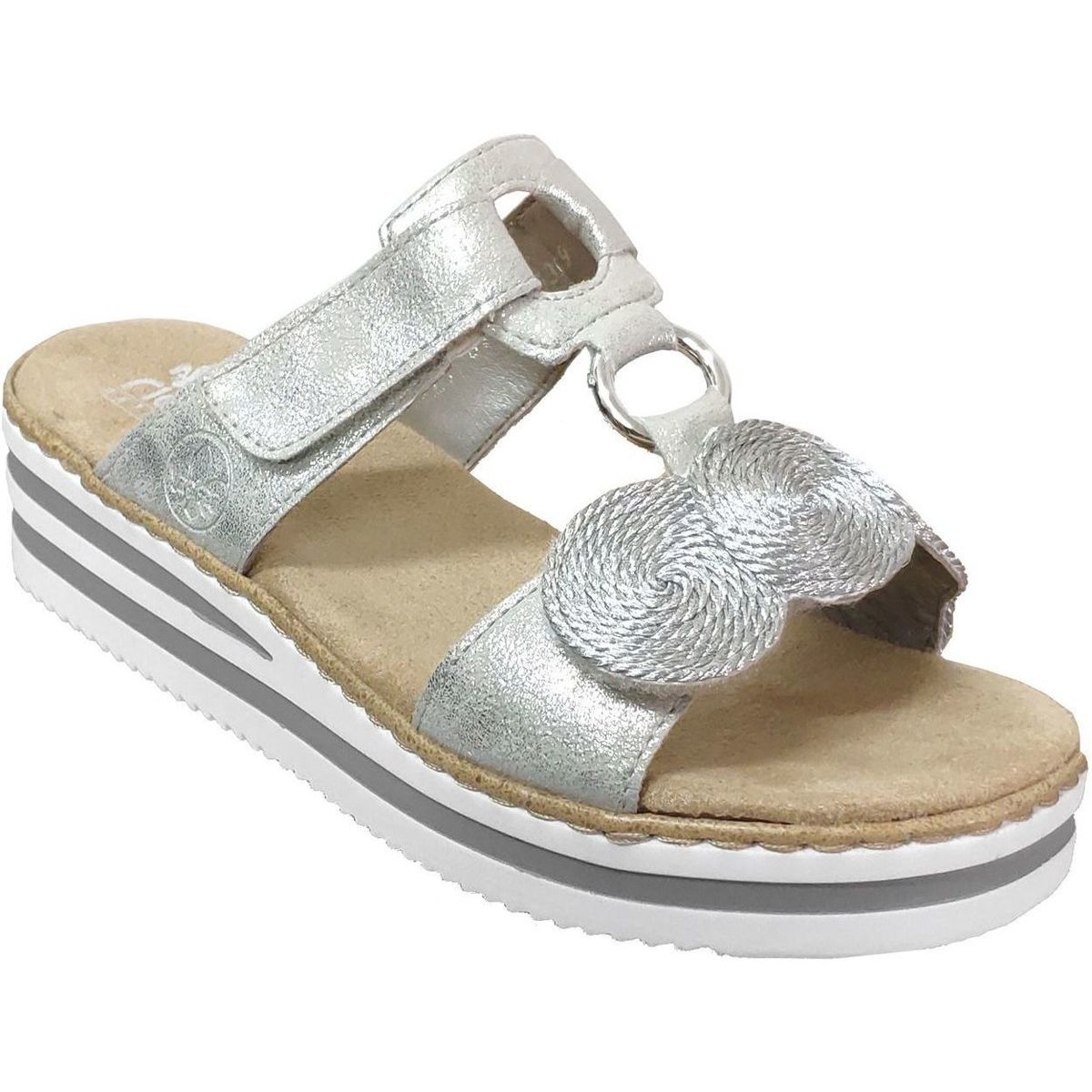 Zapatos Mujer Zuecos (Mules) Rieker V02k3 Gris