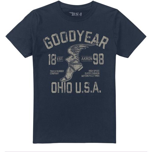 textil Hombre Camisetas manga larga Goodyear Ohio USA Azul