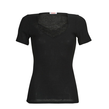 Ropa interior Mujer Camiseta interior Damart CLASSIC SHORT SLEEVE T-SHIRT GRADE 3 Negro