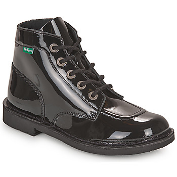 Zapatos Niña Botas de caña baja Kickers KICK COL Negro / Barniz