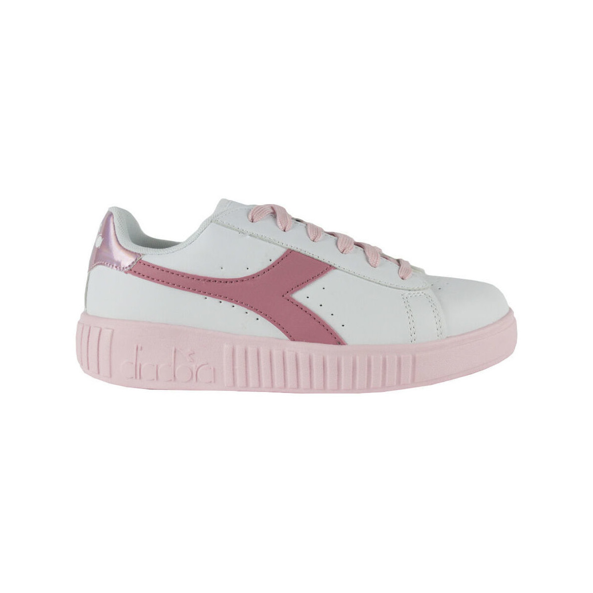 Zapatos Niños Deportivas Moda Diadora 101.176595 01 C0237 White/Sweet pink Rosa