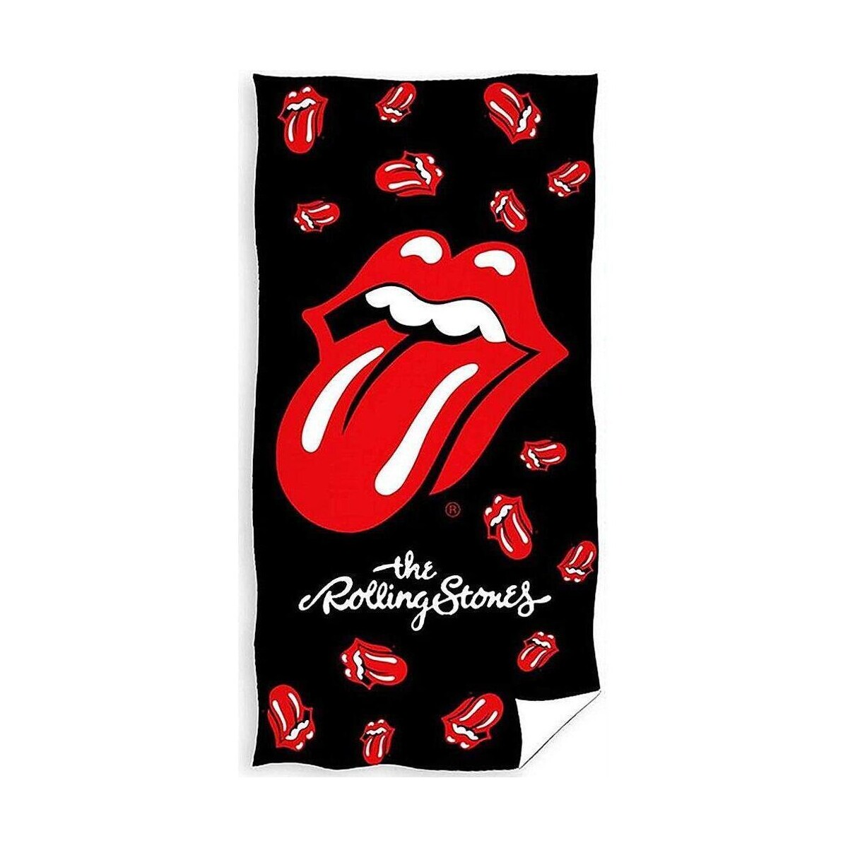 Casa Toalla y manopla de toalla The Rolling Stones TA8334 Negro