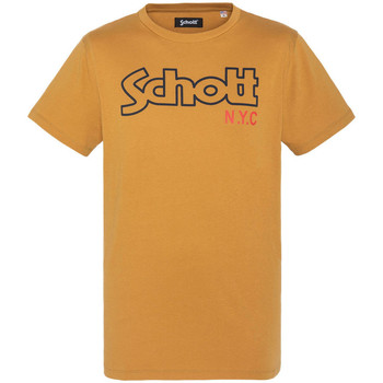 textil Hombre Camisetas manga corta Schott  Amarillo