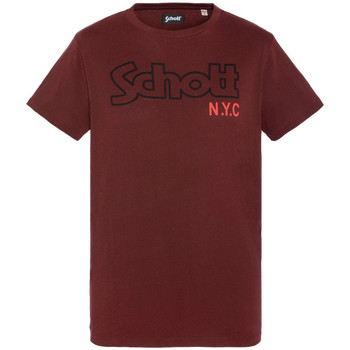 textil Hombre Camisetas manga corta Schott  Rojo