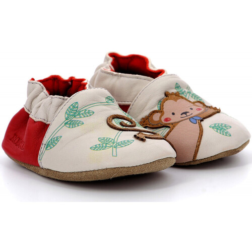 Zapatos Niño Pantuflas para bebé Robeez Acrobaticmonkey Beige