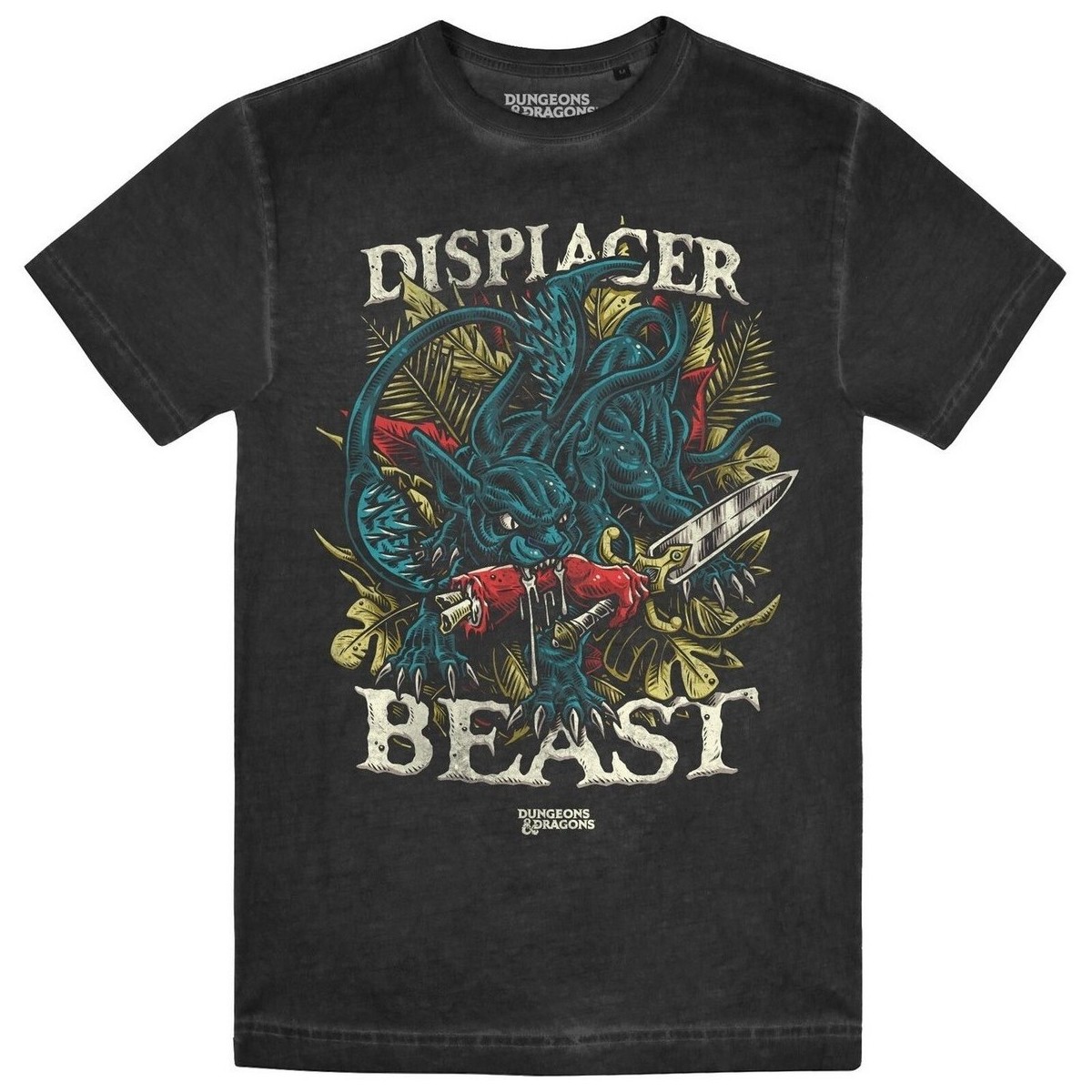 textil Hombre Camisetas manga larga Dungeons & Dragons Displacer Beast Negro