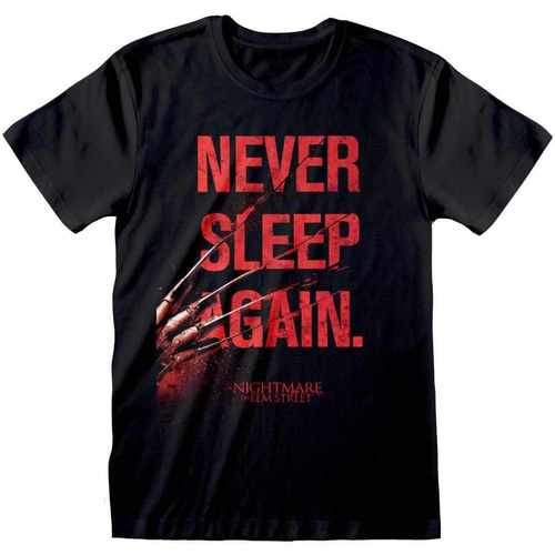 textil Camisetas manga larga Nightmare On Elm Street Never Sleep Again Negro