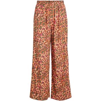 textil Mujer Pantalones Vila VILUNI LEO HW PANTS Naranja