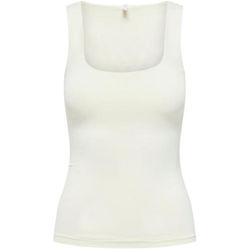textil Mujer Tops y Camisetas Only ONLEA S/L 2-WAYS FIT TOP JRS NOOS Blanco