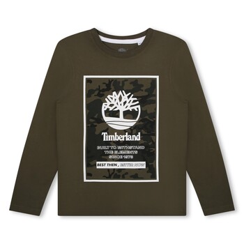 textil Niño Camisetas manga larga Timberland T25U27-655-J Kaki