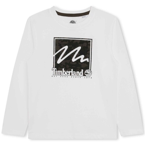 textil Niño Camisetas manga corta Timberland T25U35-10P-J Blanco
