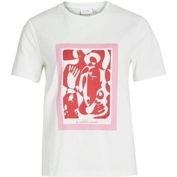 textil Mujer Tops y Camisetas Vila VIMATHILDE O-NECK S/S TEE/SU/M Blanco