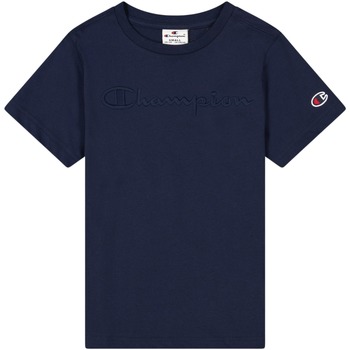 textil Niño Camisetas manga corta Champion T-shirt enfant  Cml Logo Azul