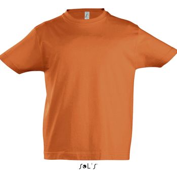 textil Niños Camisetas manga corta Sol's T-shirt enfant  Imperial Naranja