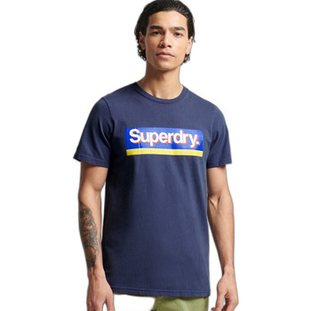 textil Hombre Camisetas manga corta Superdry T-shirt  Vintage Core Logo Azul