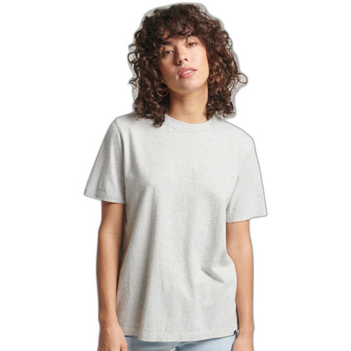 textil Mujer Camisetas manga corta Superdry T-shirt femme  Vintage Logo coton Gris