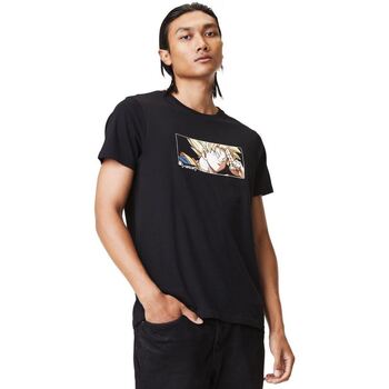 textil Hombre Camisetas manga corta Capslab T-shirt col rond  Dragon Ball Z Saiyan Negro