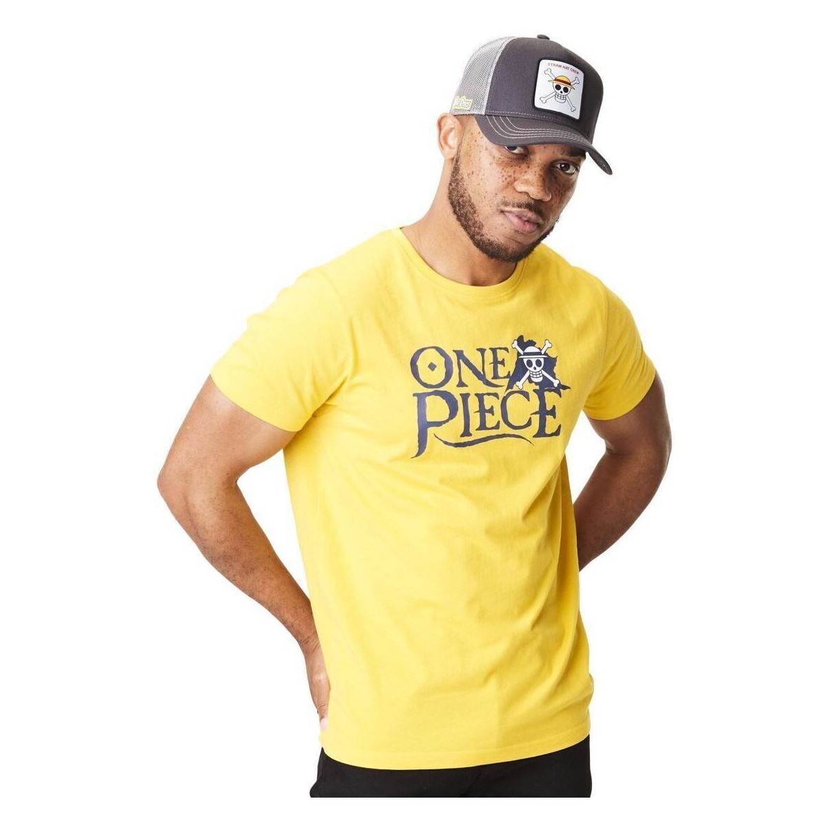 textil Hombre Camisetas manga corta Capslab T-shirt col rond  One Piece Amarillo