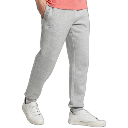textil Hombre Pantalones de chándal Superdry Jogging en coton bio  Vintage Logo Gris