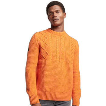 textil Hombre Jerséis Superdry Pull en maille torsadée épaules tombantes Naranja
