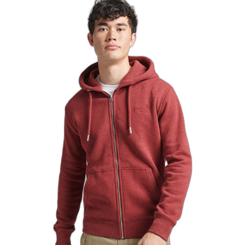 textil Hombre Sudaderas Superdry Sweatshirt à capuche brodé zippé  Vintage Logo Rojo