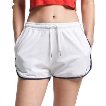 textil Mujer Shorts / Bermudas Superdry Short rayé en coton bio femme  vintage Blanco